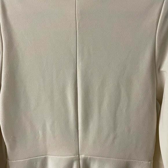 Express Women's Dress XS Midi Ivory Swing Long Sleeve A-Line Round Neck - Picture 5 of 7